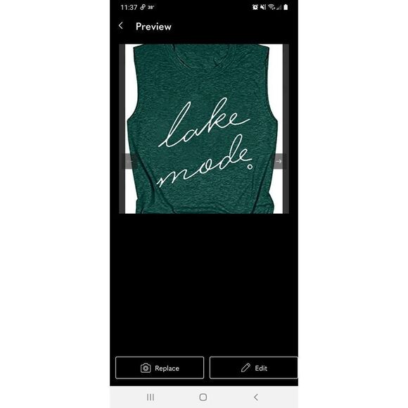 New XXL Dark Green Lake Mode Sleeveless Muscle Shirt Tank Top - Picture 5 of 6